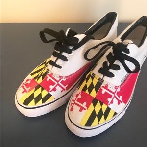 Maryland Flag Vans style shoes